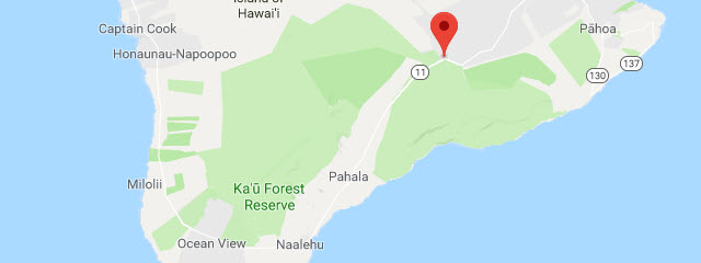 Map of Kilauea Military Camp Recreation Area