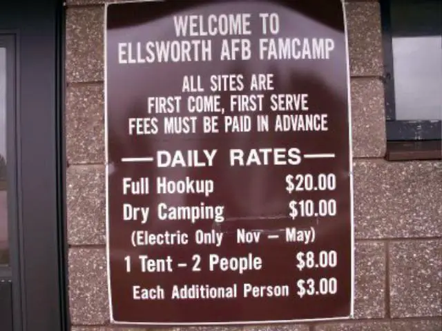 Ellsworth AFB FamCamp Prices