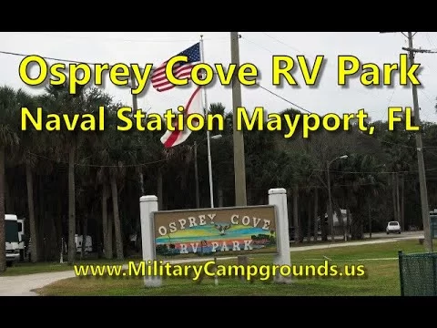 Driving tour of Osprey Cove RV Park at Naval Station Mayport, Florida